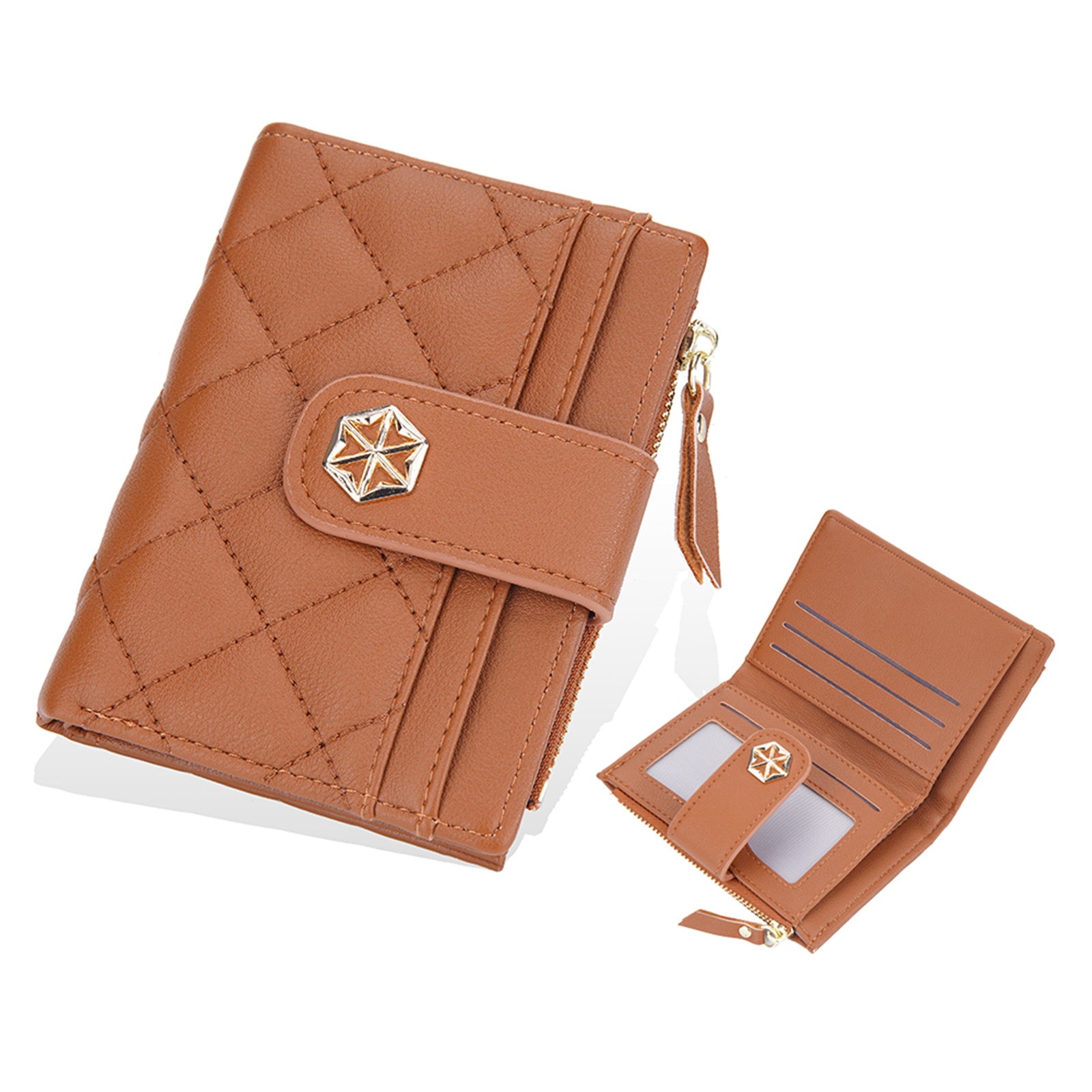BAELLERRY N2382 Stylish PU Leather Women Short Wallet Zipper Pocket Design Cards Coins Cash Holder Purse BAELLERRY N2382 Stylish PU Leather Women Short Wallet Zipper Pocket Design Cards Coins Cash Holder Purse